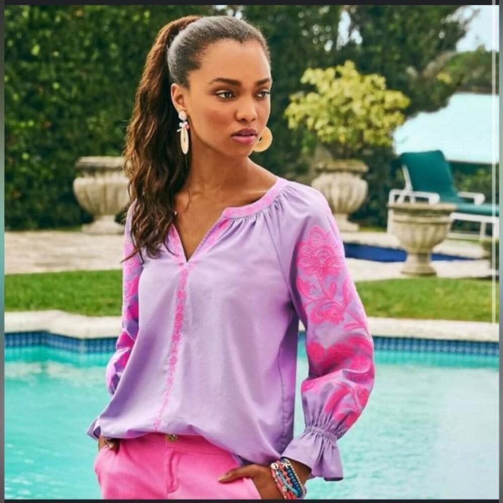 Lilly Pulitzer | Tops | Nwt Lilly Pulitzer Revina Tunic In Purple Iris |